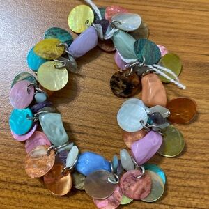 lia Sophia beach shell and bead bracelet